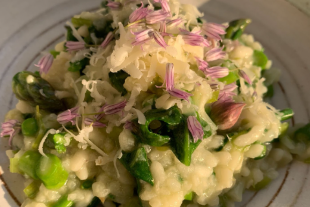 Asparagus Spinach Risotto