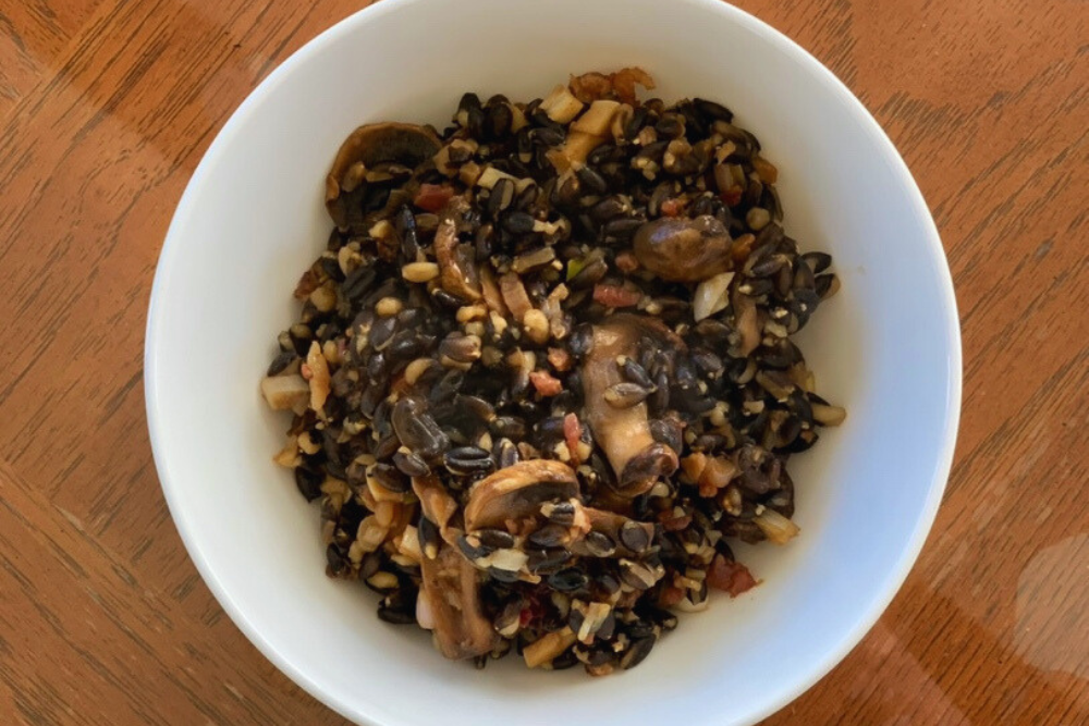 Bacon, Mushroom, and Barley Side Dish