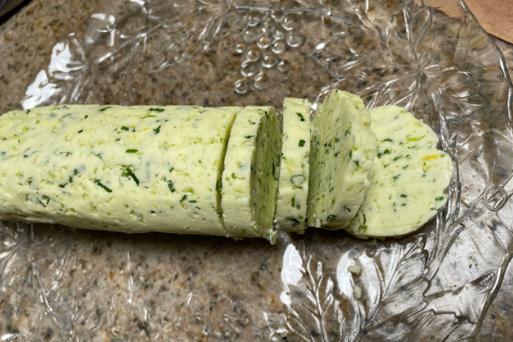 Garlic Scape and Chive Compound Butter